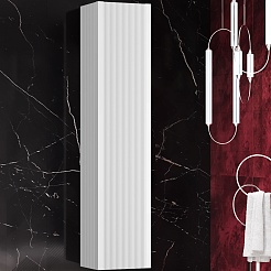 Opadiris Шкаф пенал Рубинно 40 подвесной белый – фотография-1